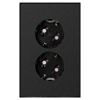 winners Bello霧面2孔插座 黑色, 1個