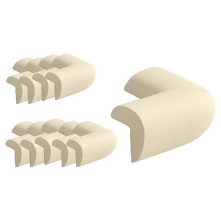두꺼운 모서리 보호 쿠션 안전 가드, 베이지, 10개