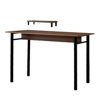 HOPMA 合馬家具 簡易工作桌 附螢幕主機架 E-D227TK-R1, 深柚木