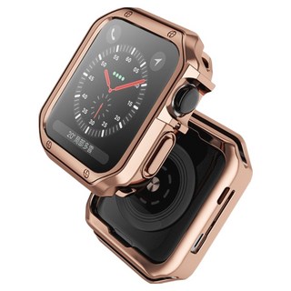 Timo 中性方框金屬質感電鍍保護軟殼套, 1個, 玫瑰金