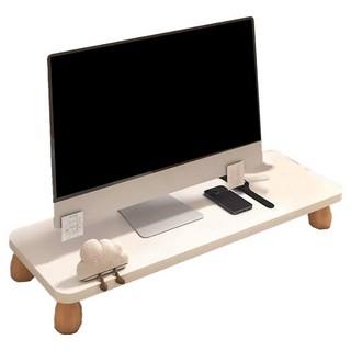 小麥購物 木質螢幕增高架 L1223 60 x 20cm, 暖白色