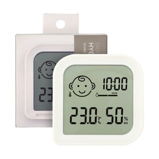 MOTHER-K 舒適好心情磁吸溫濕度計, 白色, 1個