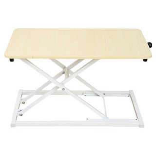 小麥購物 可折叠多功能站立式電腦升降桌 7檔 L1201, 木色