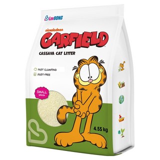 러봉 응고형 가필드 카사바 가는입자 고양이 모래 그린, 4.55kg, 1개, 무향