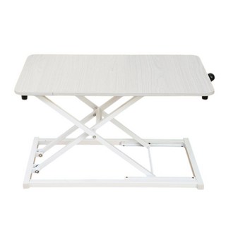 小麥購物 可折叠多功能站立式電腦升降桌 7檔 L1201, 白色