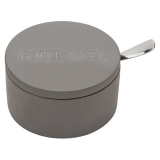 FOX RUN 素雅附匙雙格調味罐 圓, 1個, 480ml