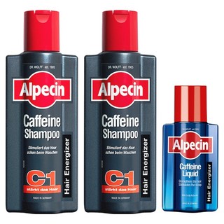 알페신 헤어 케어 카페인 샴푸 C1 375ml 2p + 카페인 리퀴드 두피토닉 75ml 세트, 1세트