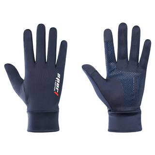 바코젤 남성용 터치 스포츠 등산 미끄럼방지 장갑 양손 세트, 네이비, 1세트