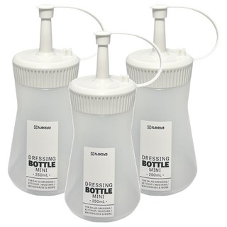 NAKAYA 錐形調味瓶 白色, 250ml, 3個