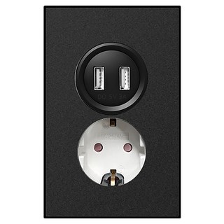 winners Bello Bellomat USB電源供應器2孔 插座1孔 3A 黑色, 1個