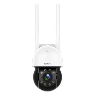 SpotCam 全彩夜視可旋轉2.5K防水IP65網路攝影機監視器, 1個, PT1