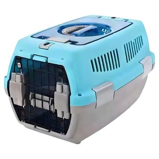 高精寵物 外出籠 天窗款, 1個, 藍色