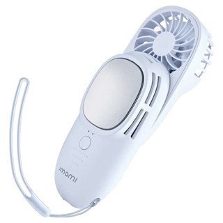 日本 imami 凍感美姬 霸王級製冷2合1冰敷手持風扇, 霧海藍, IMSE-HF04B