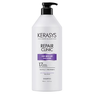 KERASYS 修護診所 毛躁受損髮 柔順護理 蛋白質洗髮精, 980ml, 1個