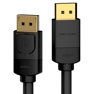 ARTMU VESA DP to DP 1.4 8K DisplayPort 連接線 帶卡扣 黑色, 1個, 1m