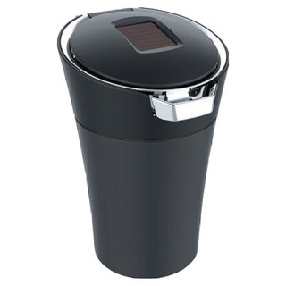 SEIWA 可拆洗式 太陽能 煙灰缸 WA67, 黑色, 1個