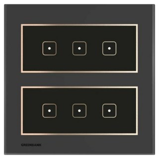 GREENBANK 綠銀 G-Switch T1 無線智能六開關 石墨色 Apple HomeKit 台灣專用規格, 1個
