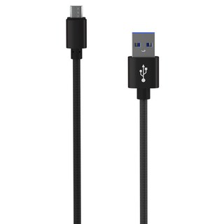 요이치 팔레트 마이크로 5핀 고속 충전 케이블, 블랙, 100cm, 1개