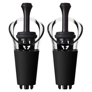 VacuVin 不滴漏真空瓶塞注酒器, 黑色, 2個