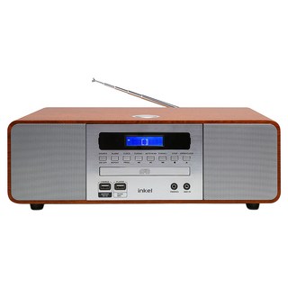 인켈 스피커 CD 플레이어 블루투스 오디오, IK-A360CD, 실버 메이플