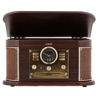 인켈 LP 올인원 블루투스 오디오 스피커 CD 플레이어 턴테이블, IK-A1090LP, 월넛