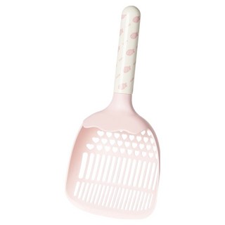 파스텔펫 고양이 패턴핸들 화장실 모래삽, 핑크, 1개