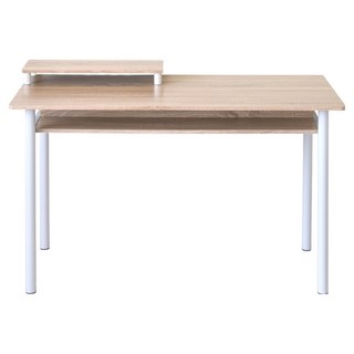 HOPMA 合馬家具 多功能巧收圓腳工作桌 E-D320PMS-R, 淺橡木