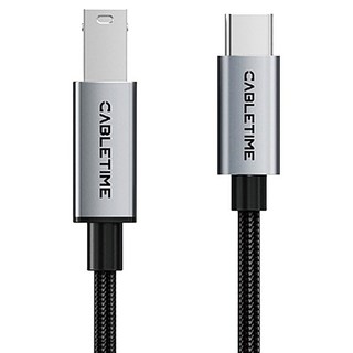 CABLETIME Type-C USB2.0 B CM BM 連接線, 1個, 2m