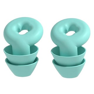 可水洗升級雙層矽膠降噪助眠耳塞 綠色, 1組, 2個