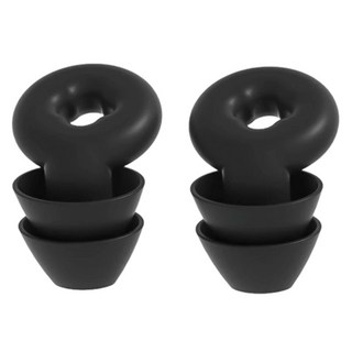可水洗升級雙層矽膠降噪助眠耳塞 黑色, 1組, 2個