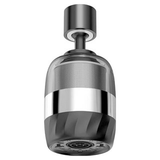 kyhome 720°水龍頭防濺過濾器/家用自來水淨水器/316不鏽鋼濾網 黑色, 1個