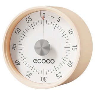 ecoco 磁吸機械式定時器, 奶油色, 1個