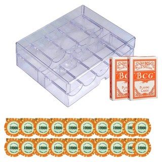 Dassadatcom 克雷壓克力數字籌碼 200片組, 10000 C6, 1套