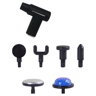 라이프엠디 휴대용 무선 전동 핸디 냉온열 마사지기 + 헤드 6종 세트 LMD004, LMD004B, 블랙(마사지기)