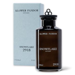 KLOWER PANDOR 擴香瓶 附擴香棒 2918 白麝雪花空間, 1個, 250ml, 黑棕色