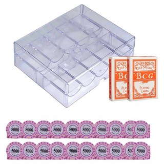 Dassadatcom 克雷壓克力數字籌碼 200片組, 5000 C5, 1套