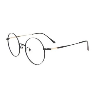 ALEGANT 北歐質感輕量鈦金屬緞面光學圓框UV400濾藍光眼鏡