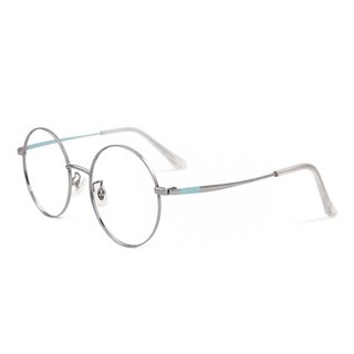 ALEGANT 北歐質感雅致輕量鈦金屬緞面光學圓框UV400濾藍光眼鏡