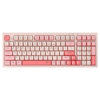 지클릭커 OFFICEPRO 사일런스 M RGB 풀윤활 무소음 98키 유선 키보드, CORAL CR1, OPK50, 제조사축