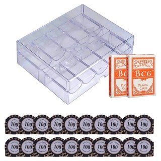 Dassadatcom 克雷壓克力數字籌碼 200片組, 100 C2, 1套