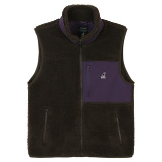 캉골 남녀공용 우븐 패치 플리스 베스트 6131