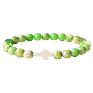 Rositerra 十字架手鍊 8mm, 1個, 綠松石