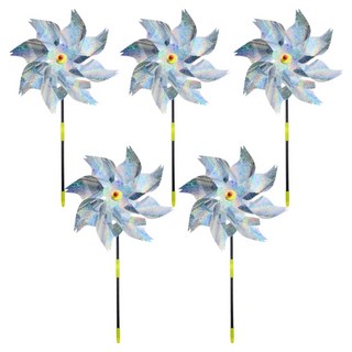 Malltoday 驅鳥反光風車 01 銀色圓點, 5個