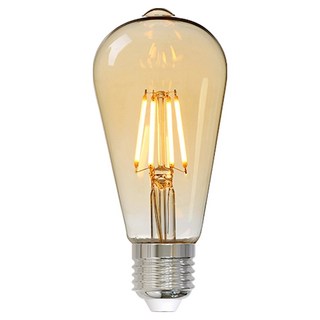 Mellibing DS 愛迪生可調光燈泡 ST64 LED 4W, 燈泡色, 1個