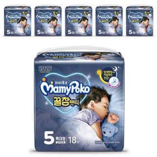 마미포코 꿀잠팬티 남여공용, 5단계, 108매