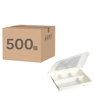 雙揚 開窗上下5格美食盒502 白色, 1箱, 500個