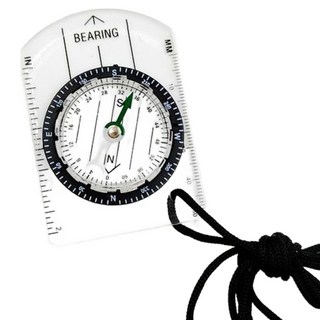 All Shield 戶外迷你透明壓克力掛繩指南針, 1個, 混合色