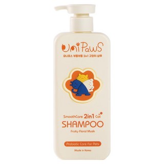 유니포스 고양이 부들부들 2in1 저자극 샴푸, 1개, 500ml