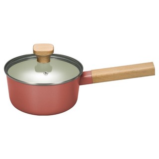 SILWA 西華 LUNA 陶瓷不沾湯鍋, 16cm, 橘粉色, 1個