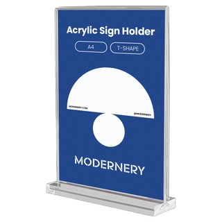 모더너리 A4 POP 아크릴 메뉴판 꽂이 A4 POP 세로 T자형, 1개